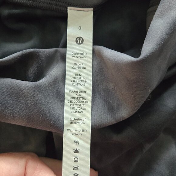 NWT Lululemon Wunder Train High-Rise Short 8"- 0 Diamond Dye Pitch Grey Graphite - Picture 7 of 8